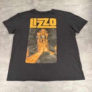 Lizzo Graphic T-Shirt‎ Womens XL Black Yellow Portrait Concert Merch Tee Rap